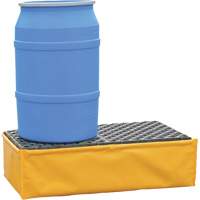 Ultra-Spill Pallet flexible, 2 barils, Capacit&eacute; de d&eacute;versement 66 gal. US, 48" x 24" x 14" Cam Industrial