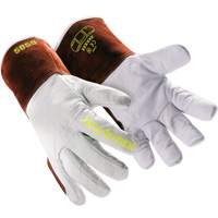 HeatArmor&reg; 5058 Welding Gloves, Grain Goatskin, Size Small/7 Cam Industrial