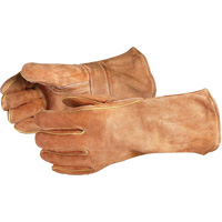 Endura&reg; 505BS Deluxe Brown Welding Gloves, Split Cowhide, Size Large Cam Industrial