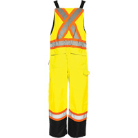 TO1 Winter Traffic Overalls, Polyester, Small, Black/High Visibility Lime-Yellow Cam Industrial