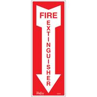 "Fire Extinguisher" Sign, 5" x 14", Vinyl, English with Pictogram Cam Industrial