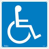 Handicap CSA Standard Safety Sign, 12" x 12", Aluminum, Pictogram Cam Industrial