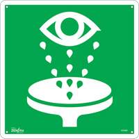 Eye Wash CSA Standard Safety Sign, 12" x 12", Aluminum, Pictogram Cam Industrial