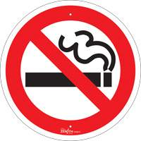 No Smoking CSA Standard Safety Sign, 12" x 12", Aluminum, Pictogram Cam Industrial