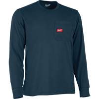 T-shirt &agrave; manches longues avec poches Gridiron, Hommes, Petit, Bleu Cam Industrial