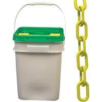 Chaîne de s&eacute;curit&eacute; en plastique robuste, Jaune Cam Industrial