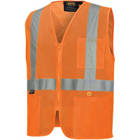 6943 Gilet de s&eacute;curit&eacute; &agrave; mailles ignifuge, Orange haute visibilit&eacute;, Petit, Polyester Cam Industrial