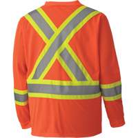 6984 Traffic Micro Mesh Long-Sleeved Safety Shirt, Small, High Visibility Orange Cam Industrial