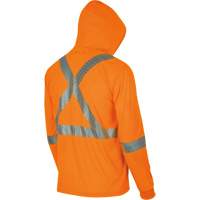 6964 Bird's-Eye Safety Hoodie, Small, High Visibility Orange Cam Industrial