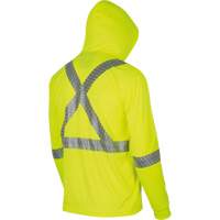 6965 Bird's-Eye Safety Hoodie, Small, High Visibility Lime-Yellow Cam Industrial