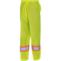 5670 Pantalon de s&eacute;curit&eacute; routi&egrave;re, Polyester, 2T-petit/T-petit, Jaune lime haute visibilit&eacute; Cam Industrial