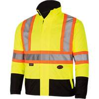 5771 Manteau de s&eacute;curit&eacute; imperm&eacute;able r&eacute;versible, Polyester/Polyur&eacute;thane, Jaune lime haute visibilit&eacute;, Petit Cam Industrial