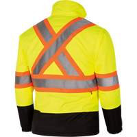 5771 Manteau de s&eacute;curit&eacute; imperm&eacute;able r&eacute;versible, Polyester/Polyur&eacute;thane, Jaune lime haute visibilit&eacute;, Petit Cam Industrial