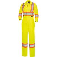 5999AW Women's High-Visibility Traffic Safety Coveralls, X-Small, High Visibility Lime-Yellow Cam Industrial