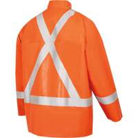 5990J Manteau de s&eacute;curit&eacute; imperm&eacute;able tr&egrave;s robuste ignifuge et r&eacute;sistant aux arcs &eacute;lectriques, Petit, Orange haute visibilit&eacute;, 11 cal/cm² Cam Industrial