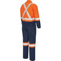 7702BBT Combine de s&eacute;curit&eacute; deux tons FR-Tech, Taille 40 (grand taille), Bleu marin/Orange, 10 cal/cm² Cam Industrial