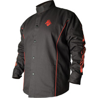 BSX&reg; Contoured FR Welding Jacket, Cotton, Small, Black Cam Industrial
