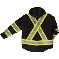 Ripstop 4-in-1 Safety Jacket, Polyester, Black, X-Small Cam Industrial