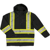 Manteau de s&eacute;curit&eacute; imperm&eacute;able en tissu ind&eacute;chirable Ripstop, Polyester, T-petit, Noir Cam Industrial