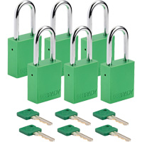 Cadenas de s&eacute;curit&eacute;, Cadenas de s&eacute;curit&eacute;, Cl&eacute;s diff&eacute;rentes, Aluminium, Largeur de 1-1/2" Cam Industrial