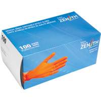 Gants d'examen de poids lourd &agrave; prise tactile, Petit, Nitrile, 8 mils, Sans poudre, Orange Cam Industrial