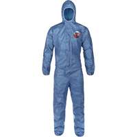 Hooded Coveralls, Large, Blue, MicroMax&reg; VP Cam Industrial