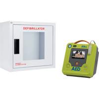AED Plus<sup>®</sup> Defibrillator & Wall Cabinet Kit, Semi-Automatic, French, Class 4 SHJ774 | Cam Industrial