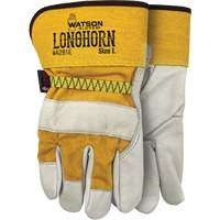 Longhorn Gloves, Large, Grain Cowhide Palm Cam Industrial