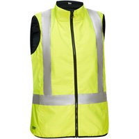 Veste bouffante, enveloppante et r&eacute;versible avec X au dos Bisley pour femmes, Jaune lime haute visibilit&eacute;, Petit, Polyester Cam Industrial
