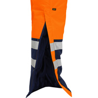 Bisley&reg; Extreme Cold Bib Overall, Polyester, Small, High Visibility Orange Cam Industrial