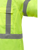 Bisley&reg; X-Back Long Sleeve Work Shirt with X-Airflow, Poly-Cotton, Small, High Visibility Lime-Yellow Cam Industrial