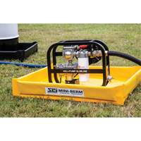 Yellow PVC Mini-Berm, 10 US gal. Capacity, 2' W x 2' L x 4" H Cam Industrial