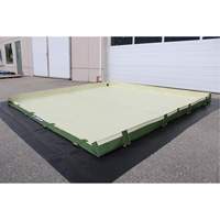 Easy-Riser Insta-Berm, 134 US gal. Capacity, 6' W x 6' L x 6" H, Hinge Bracket Cam Industrial