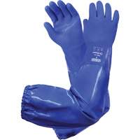 Integra 77-395 Triple-Dipped Chemical-Resistant Gloves, Size 8, 28" L, PVC, Cotton Inner Lining Cam Industrial