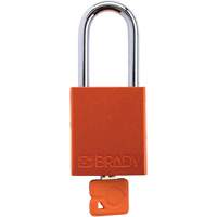 Cadenas de verrouillage de s&eacute;curit&eacute; Velocity Plus, Orange, Cl&eacute;s identiques, Aluminium, Largeur de 1-1/2" Cam Industrial