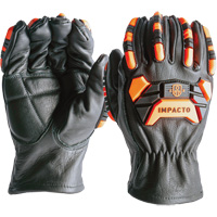 Impact & Cut Protection Gloves, 7, Cowhide Palm Cam Industrial