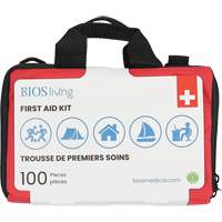 100-Piece Home & Travel First Aid Kit, Nylon Bag Cam Industrial