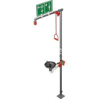 Douche combin&eacute;e avec cuvette ouverte en acier inoxydable et entr&eacute;e sup&eacute;rieure, Socle Cam Industrial