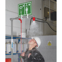 Douche combin&eacute;e avec cuvette ferm&eacute;e en ABS et entr&eacute;e sup&eacute;rieure, Socle Cam Industrial