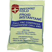 Compresse froide instantan&eacute;e Chill Pac, Froid, Utilisation unique, 4" x 6" Cam Industrial