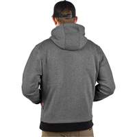 M12 Heated Hoodie with Battery, Men's, X-Large, Grey, Poly-Cotton Cam Industrial