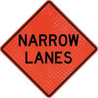 Quadra Flex Roll-Up Sign with Traffic Control Person Ahead Symbol Cam Industrial