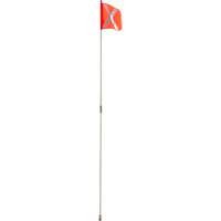 Heavy-Duty Safety Whip, Threaded Mount, 8' High, Orange with Reflective X Cam Industrial