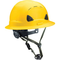 Fibre Metal Climbing Style Helmet with Full Brim, Meets CSA Type 2, Ratchet Suspension, Vented Cam Industrial