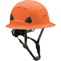 Fibre Metal Climbing Style Helmet with Full Brim, Meets CSA Type 2, Ratchet Suspension, Vented Cam Industrial