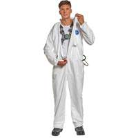Harness-Compatible Disposable Coverall, Small, White, Tyvek&reg; 500 Cam Industrial