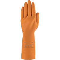 Gants robustes r&eacute;sistants aux produits chimiques AlphaTec 87-208, Taille 7, 12,8" lo, Latex de caoutchouc, Doublure en Coton/Ouat&eacute;e, 29,5 mils Cam Industrial