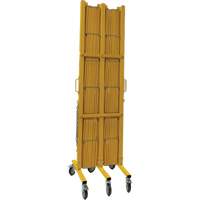 Barri&egrave;re extensible, 84" h x 20' lo, Jaune Cam Industrial
