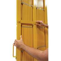 Barri&egrave;re extensible, 84" h x 20' lo, Jaune Cam Industrial
