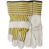 Poor Boy Gloves, One Size, Grain Cowhide Palm Cam Industrial